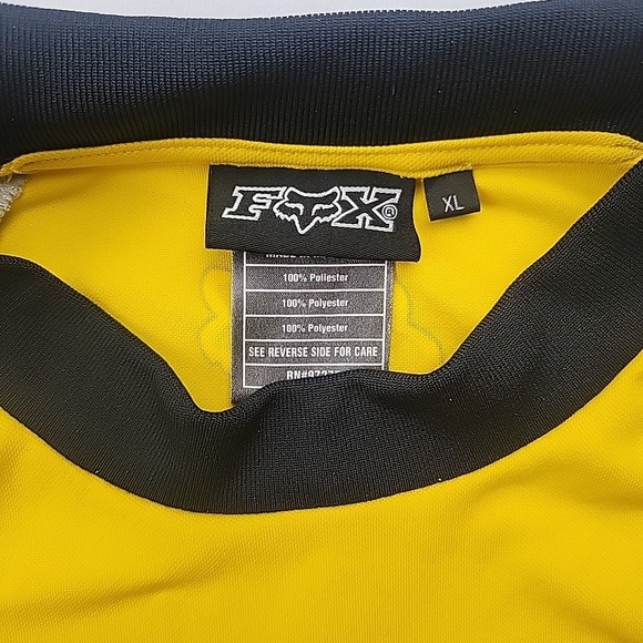 Fox Racing Vintage 90's Y2K Yellow Racing Jersey Men's XL - Picture 2 of 11